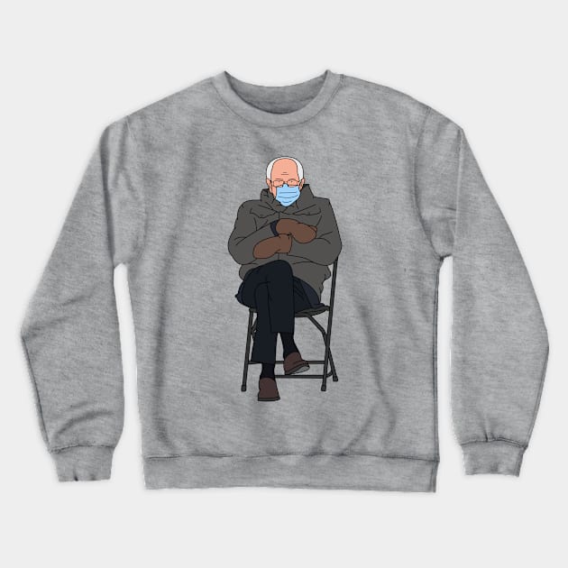 Bernie Sanders Meme Inauguration Day Crewneck Sweatshirt by boyznew